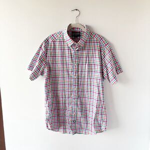 Daniel Cremieux Classics Slim Fit Stretch Oxford Plaid Button Up Shirt L Large